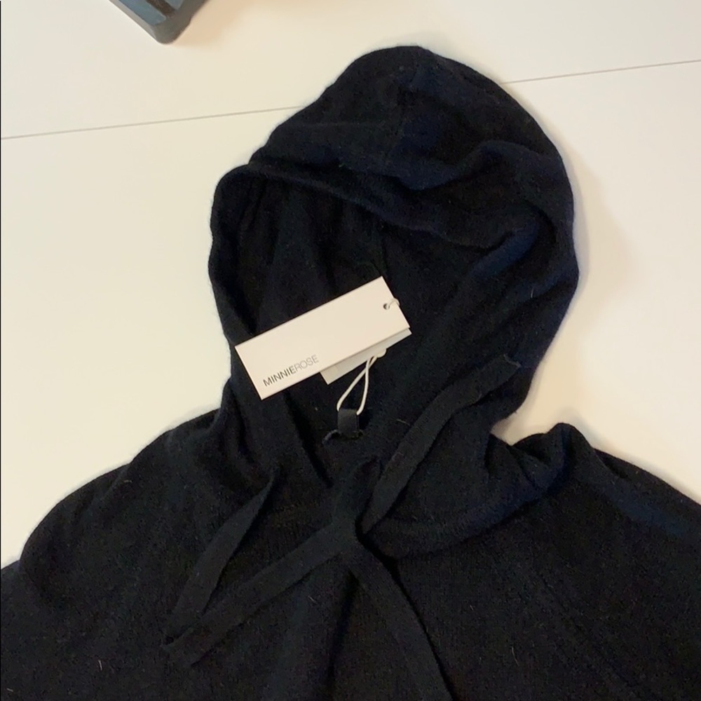 New Minnie Rose cashmere distressed hoodie